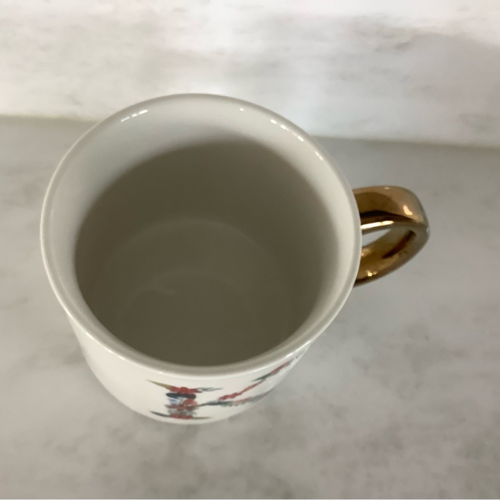 Opalhouse Monogram Floral Design Coffee Mug Letter “K” with Gold Handle - Picture 4 of 5